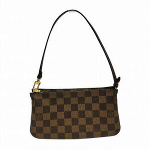 Louis Vuitton Handbag Leather Damier Brown Navona Ebene
